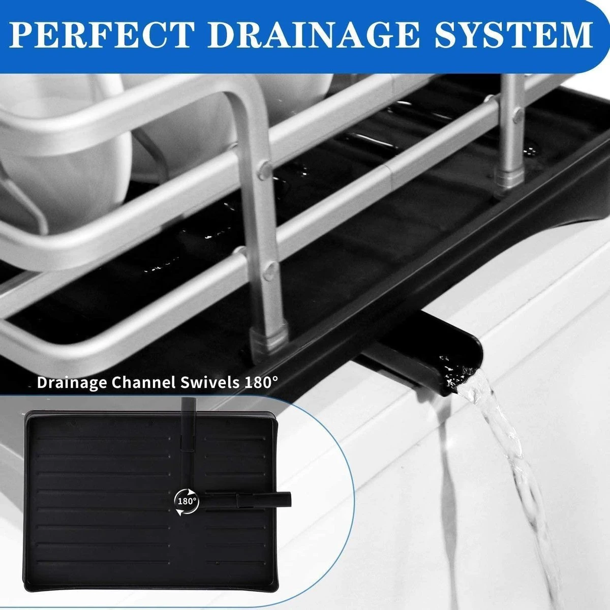 Doogo® Afdruiprek met bestekkorf en lekbak voor keukenborden en bestek Afdruiprek met draaibare uitloop Doogo® Afdruiprek Met Bestekkorf En Lekbak Voor Keukenborden En Bestek Afdruiprek Met Draaibare Uitloop -bol winkel 1200x1200 1417