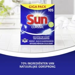 SUN® Sun Vaatwastabletten Classic - 105 Stuks - Voordeelverpakking 8 SUN® Sun Vaatwastabletten Classic - 105 Stuks - Voordeelverpakking -bol winkel 1200x1200 1428