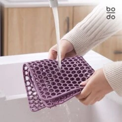 BODO Gootsteenmat Siliconen Donker Grijs - 30.5 X 30.5 Cm - Keuken Accessoires - Gootsteen Beschermer - Onderzetters Siliconen - Anti Kras - Gootsteen Accessoires -bol winkel 1200x1200 1693