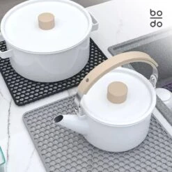 BODO Gootsteenmat Siliconen Donker Grijs - 30.5 X 30.5 Cm - Keuken Accessoires - Gootsteen Beschermer - Onderzetters Siliconen - Anti Kras - Gootsteen Accessoires -bol winkel 1200x1200 1696