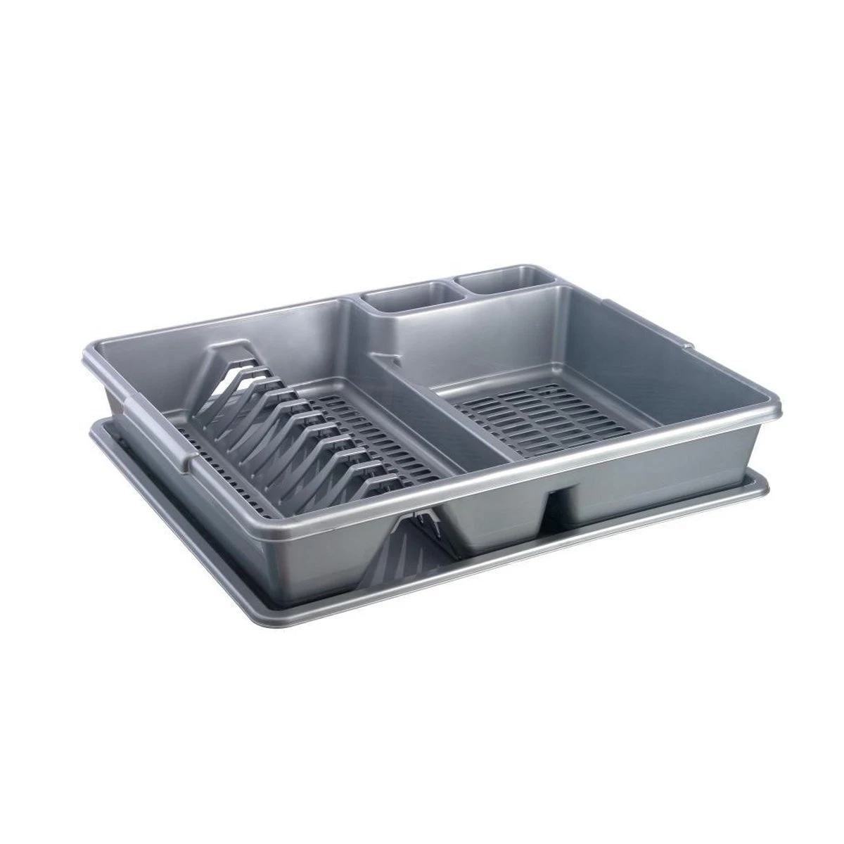 Afdruiprek en Onderzetter - 2-delig Afdruiprek met Kliksysteem - Hoogwaardig Kunststof Extra Hard - Metallic Grijs Afdruiprek En Onderzetter - 2-delig Afdruiprek Met Kliksysteem - Hoogwaardig Kunststof Extra Hard - Metallic Grijs -bol winkel 1200x1200 1697