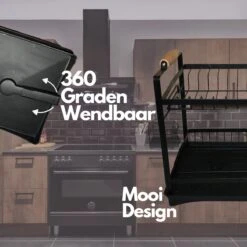 Afdruiprek - Zwart/ Met Flexibele Water Afvoer/ Borden, Pannen Bestek/ RVS/ Lichtgewicht/ Lekbak/ Luxe Uitvoering 4 Afdruiprek - Zwart/ Met Flexibele Water Afvoer/ Borden, Pannen Bestek/ RVS/ Lichtgewicht/ Lekbak/ Luxe Uitvoering -bol winkel 1200x1200 1732