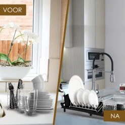 MIRI Afdruiprek – Afwasrek – Uitschuifbaar – Met Lekbak In Gootsteen – Afwas – Roestvrij Staal – Zwart 7 MIRI Afdruiprek – Afwasrek – Uitschuifbaar – Met Lekbak In Gootsteen – Afwas – Roestvrij Staal – Zwart -bol winkel 1200x1200 1756