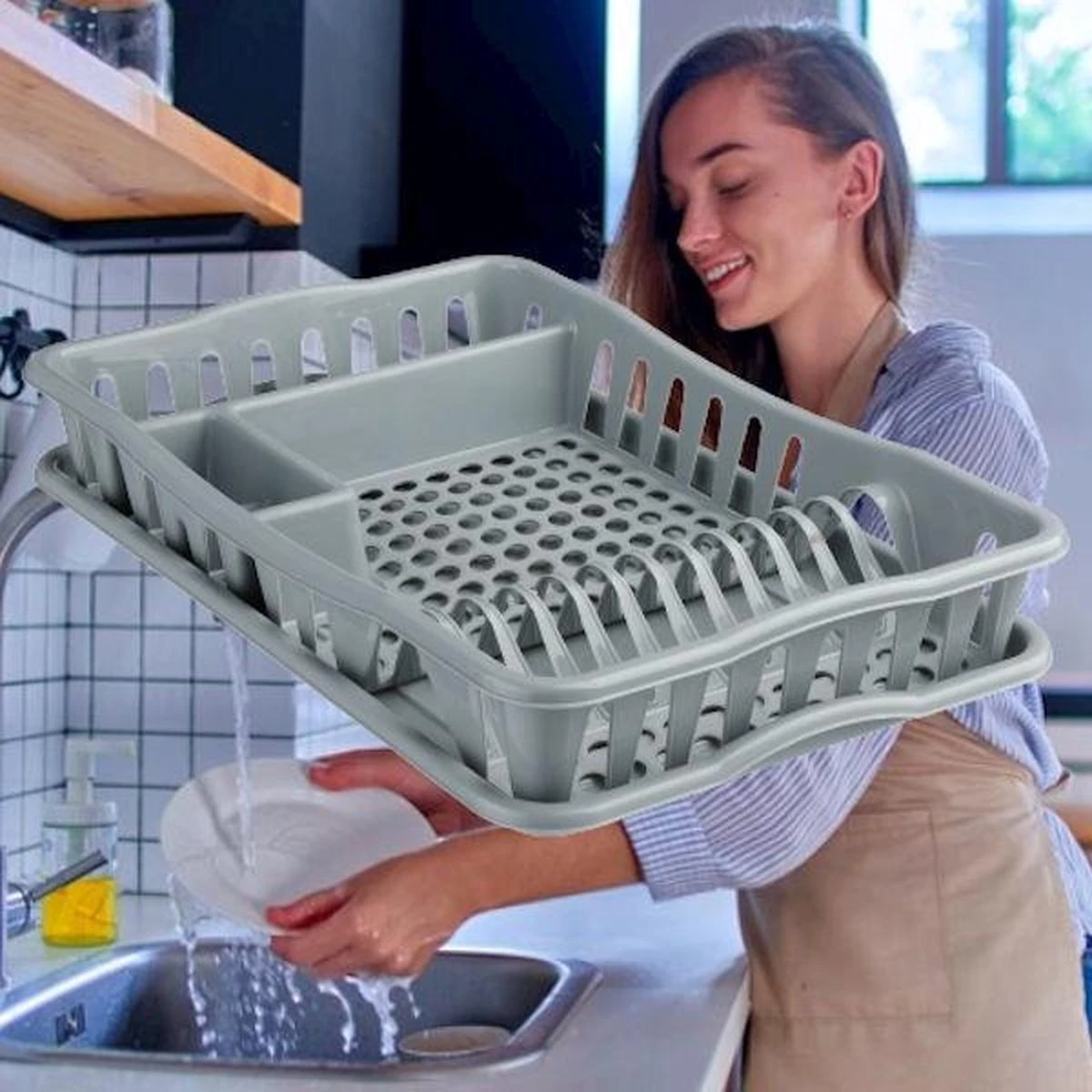 Decopatent® Afdruiprek voor afwas - Afdruiprekje met Lekbak - Kunststof Afdruipmat - Afwassen borden & bestek - 32.5x49x9 - Grijs Merkloos Decopatent® Afdruiprek Voor Afwas - Afdruiprekje Met Lekbak - Kunststof Afdruipmat - Afwassen Borden & Bestek - 32.5x49x9 - Grijs -bol winkel 1200x1200 1764