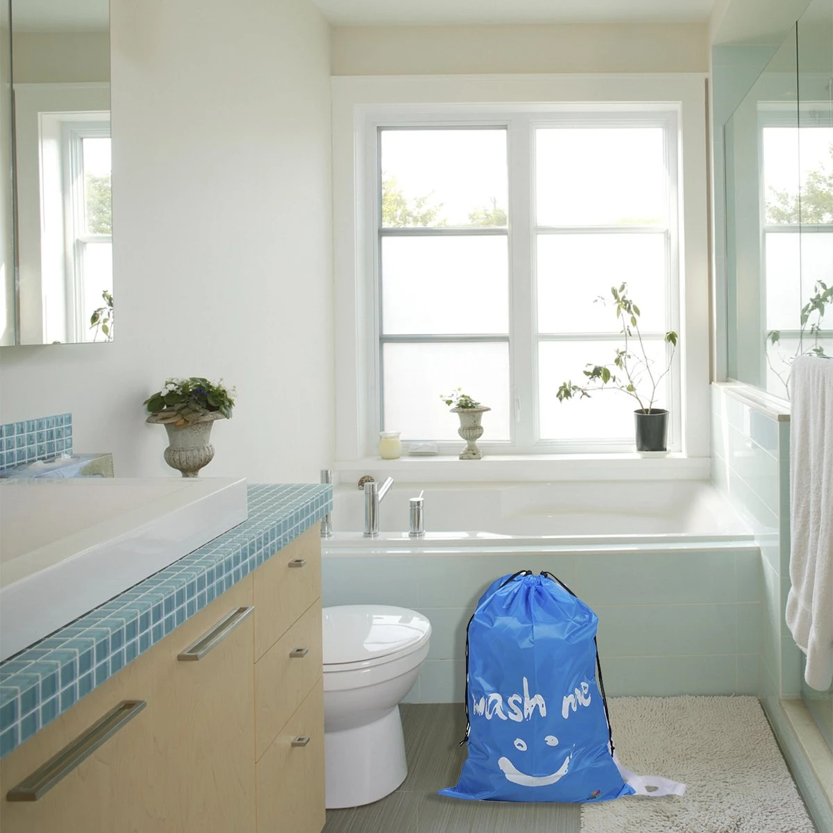 Wonair - Grote waszak - 60x90cm - Hemelsblauw - Met trekkoord en draagband Wonair - Grote Waszak - 60x90cm - Hemelsblauw - Met Trekkoord En Draagband -bol winkel 1200x1200 211