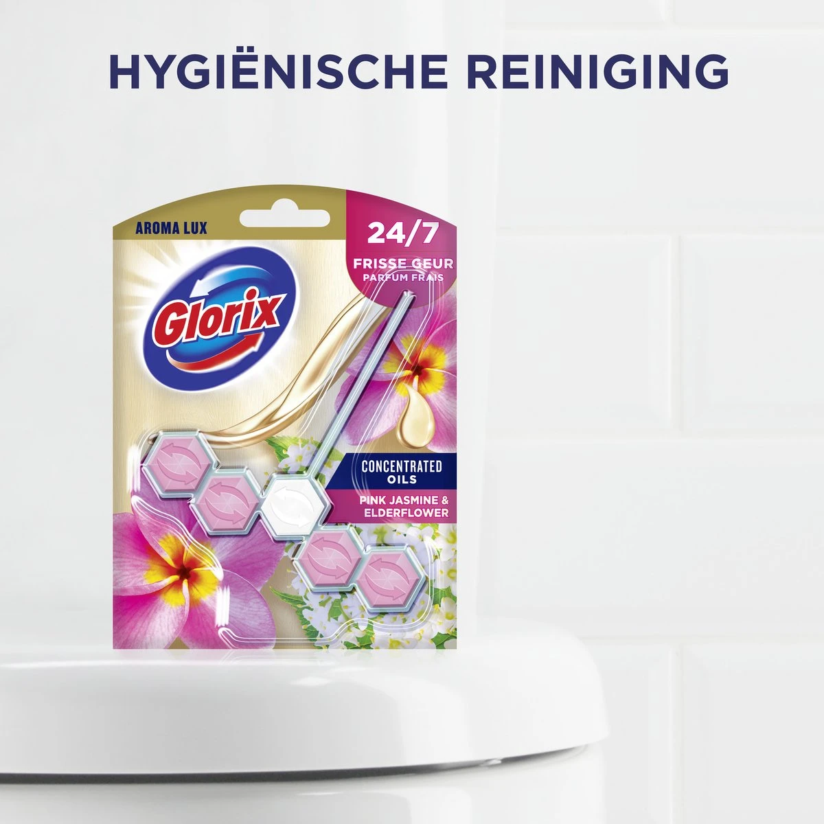 Glorix Aroma Lux Pink Jasmine & Elderflower Toiletblokken - 9 stuks - Voordeelverpakking Glorix Aroma Lux Pink Jasmine & Elderflower Toiletblokken - 9 Stuks - Voordeelverpakking -bol winkel 1200x1200 2257