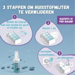 Exaller Anti Huisstofmijt Spray 150ml - 100% Natuurlijk Huismijt Bestrijder - Klinisch Getest - Behandeling En Preventie Van Huisstofmijtallergie -bol winkel 1200x1200 2371