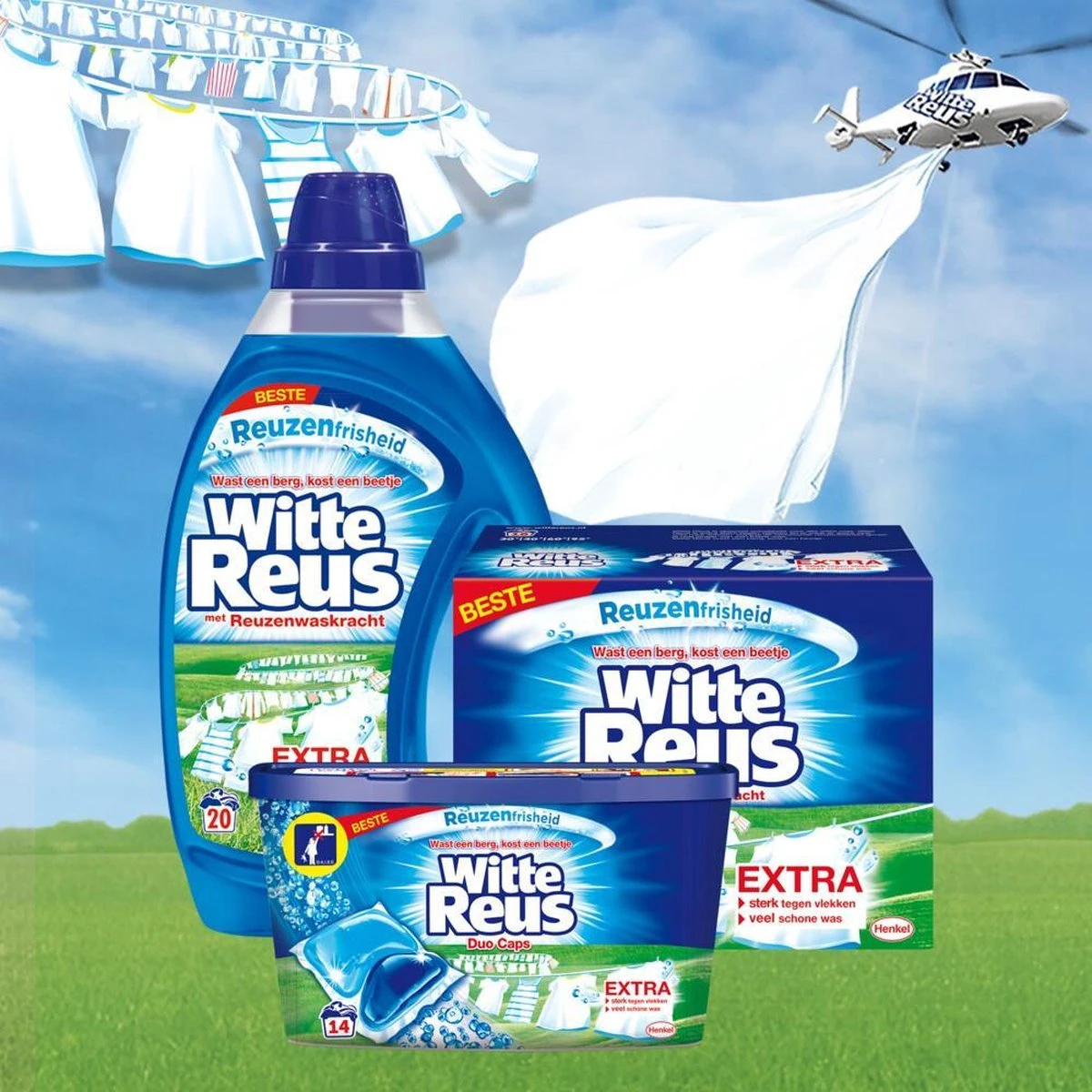 Witte Reus Waspoeder - Kwartaalverpakking - 65 wasbeurten Witte Reus Waspoeder - Kwartaalverpakking - 65 Wasbeurten -bol winkel 1200x1200 442