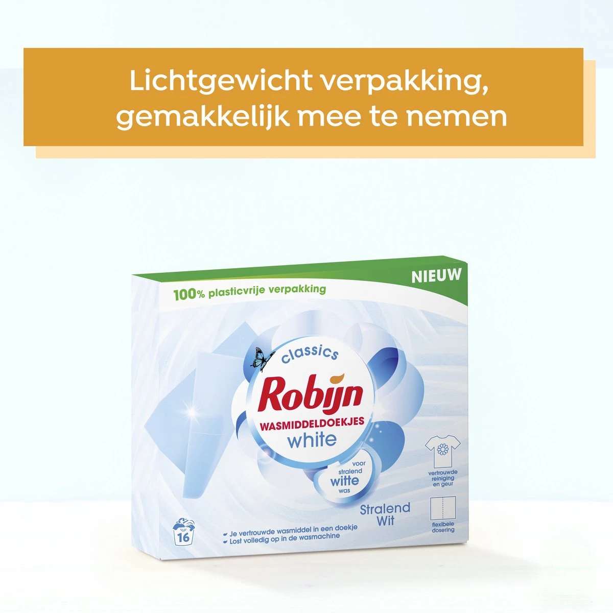 Robijn Classics Stralend Wit Wasmiddeldoekjes - 4 x 16 wasstrips - Voordeelverpakking Robijn Classics Stralend Wit Wasmiddeldoekjes - 4 X 16 Wasstrips - Voordeelverpakking -bol winkel 1200x1200 555