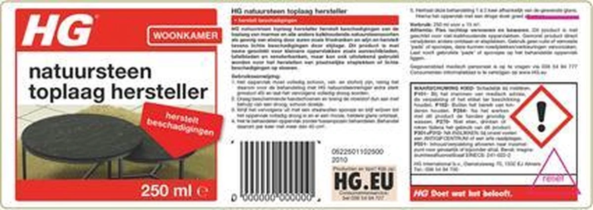 HG natuursteen toplaag hersteller - 250 ml - herstelt beschadigingen - voor marmer en alle andere kalkhoudende natuursteensoort HG Natuursteen Toplaag Hersteller - 250 Ml - Herstelt Beschadigingen - Voor Marmer En Alle Andere Kalkhoudende Natuursteensoort -bol winkel 1200x426 2