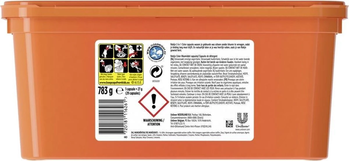 Robijn Color 3 in 1 Wascapsules - 3 x 29 wasbeurten - Halfjaarbox Robijn Color 3 In 1 Wascapsules - 3 X 29 Wasbeurten - Halfjaarbox -bol winkel