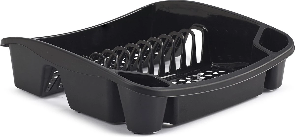 Whitefurze Afdruiprek - Kunststof - 37 x 40 x 11 cm - Zwart Whitefurze Afdruiprek - Kunststof - 37 X 40 X 11 Cm - Zwart -bol winkel