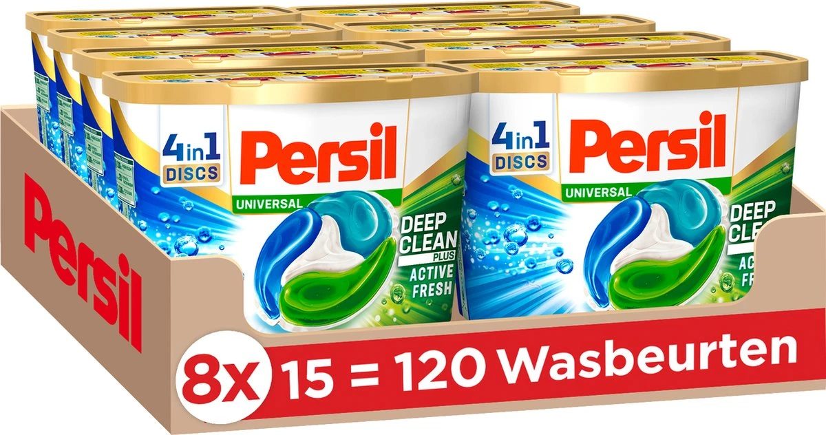 Persil 4in1 Discs Universal Wascapsules - Wasmiddel Capsules - Voordeelverpakking - 8 x 15 wasbeurten Persil® Persil 4in1 Discs Universal Wascapsules - Wasmiddel Capsules - Voordeelverpakking - 8 X 15 Wasbeurten -bol winkel