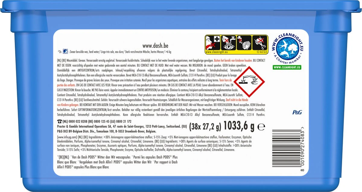 Dash Platinum Wasmiddel Pods - Wascapsules - Extra Reinigingskracht - Voordeelverpakking 3 x 38 Wasbeurten Dash Platinum Wasmiddel Pods - Wascapsules - Extra Reinigingskracht - Voordeelverpakking 3 X 38 Wasbeurten -bol winkel