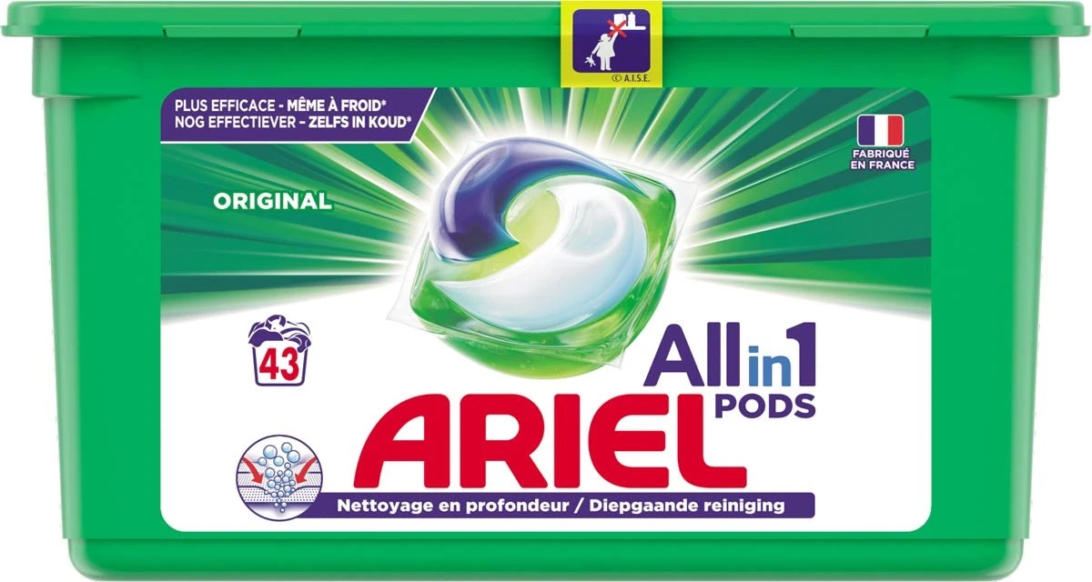 Ariel All in 1 Wasmiddel Pods - Original Wit - 3x43 Wasbeurten - Voordeelverpakking Ariel All In 1 Wasmiddel Pods - Original Wit - 3x43 Wasbeurten - Voordeelverpakking -bol winkel 1200x640 1
