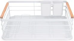 Navaris Afdruiprek Met Uitneembare Bestekhouder - Afwasrek Met Losse Lekbak - Vaatwasrek Met Plateau - Voor Bestek, Borden, Schalen En Pannen -bol winkel 1200x663 1