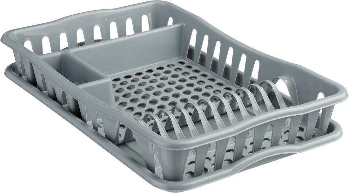 Decopatent® Afdruiprek voor afwas - Afdruiprekje met Lekbak - Kunststof Afdruipmat - Afwassen borden & bestek - 32.5x49x9 - Grijs Merkloos Decopatent® Afdruiprek Voor Afwas - Afdruiprekje Met Lekbak - Kunststof Afdruipmat - Afwassen Borden & Bestek - 32.5x49x9 - Grijs -bol winkel 1200x666 3