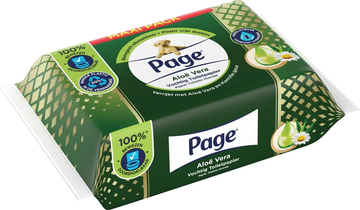 Page vochtig toiletpapier - 6 x 74 stuks - Aloë Vera maxi vochtig wc papier - voordeelverpakking Page Vochtig Toiletpapier - 6 X 74 Stuks - Aloë Vera Maxi Vochtig Wc Papier - Voordeelverpakking -bol winkel