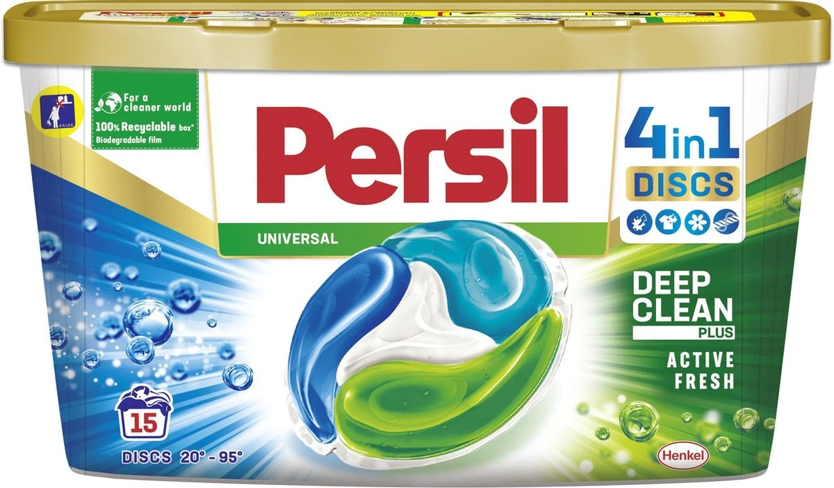 Persil 4in1 Discs Universal Wascapsules - Wasmiddel Capsules - Voordeelverpakking - 8 x 15 wasbeurten Persil® Persil 4in1 Discs Universal Wascapsules - Wasmiddel Capsules - Voordeelverpakking - 8 X 15 Wasbeurten -bol winkel