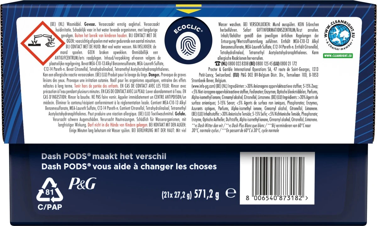 Dash Platinum Pods +Vlekverwijderingskracht- Kleur - Wascapules - 4 x 21 Wasbeurten Voordeelverpakking Dash Platinum Pods +Vlekverwijderingskracht- Kleur - Wascapules - 4 X 21 Wasbeurten Voordeelverpakking -bol winkel