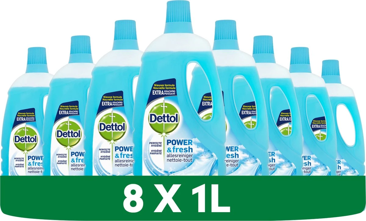 Dettol - Power & Fresh - Allesreiniger - Katoenfris - 8 x 1 Liter Dettol - Power & Fresh - Allesreiniger - Katoenfris - 8 X 1 Liter -bol winkel
