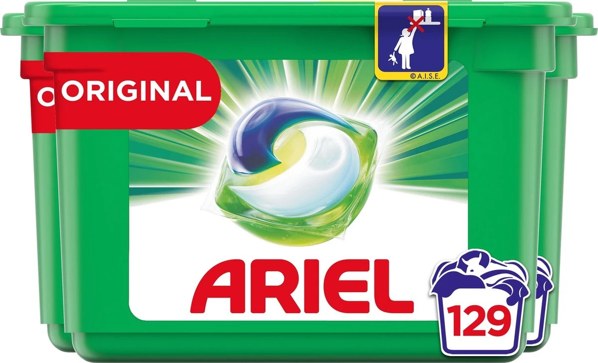 Ariel All in 1 Wasmiddel Pods - Original Wit - 3x43 Wasbeurten - Voordeelverpakking Ariel All In 1 Wasmiddel Pods - Original Wit - 3x43 Wasbeurten - Voordeelverpakking -bol winkel 1200x728 1