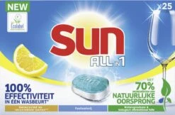 SUNĀ® Sun All-In-1 Citroen Vaatwastabletten - 7 X 24 Tabletten - Voordeelverpakking
