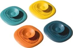 Luxe Doucheputje Afvoer Plug Zeef Stopper Stop - Universele Haarfilter Haarvanger Gootsteenstop Afvoerstop Onderdeel Afvoerputje Stopper Putje Rooster Voor Wastafel Gootsteen Spoelbak Bad Douchebak Keuken Wasbak Badkuip Aanrecht - Siliconen - Geel -bol winkel 1200x792 1