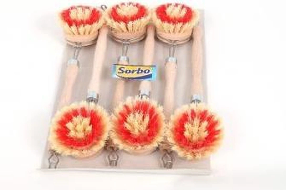 Sorbo afwasborstel - hout - rond - 6 stuks Sorbo Afwasborstel - Hout - Rond - 6 Stuks -bol winkel 1200x798 1