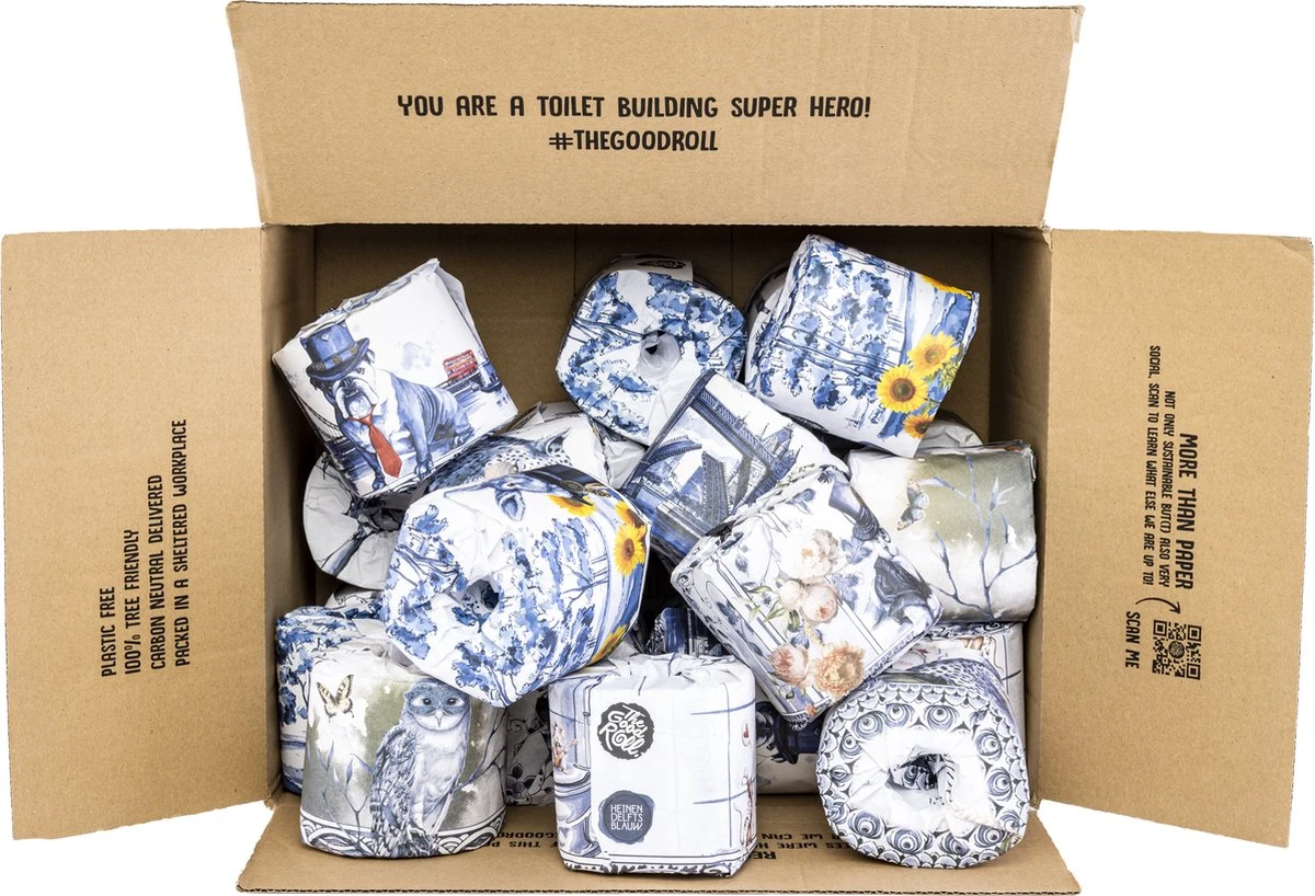 The Good Roll - WC Papier - 24 stuks - 250 vellen - 3 laags - Heinen Delfts Blauw The Good Roll - WC Papier - 24 Stuks - 250 Vellen - 3 Laags - Heinen Delfts Blauw -bol winkel 1200x818 2