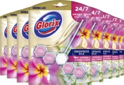 Glorix Aroma Lux Pink Jasmine & Elderflower Toiletblokken - 9 Stuks - Voordeelverpakking 6 Glorix Aroma Lux Pink Jasmine & Elderflower Toiletblokken - 9 Stuks - Voordeelverpakking -bol winkel 1200x827 1