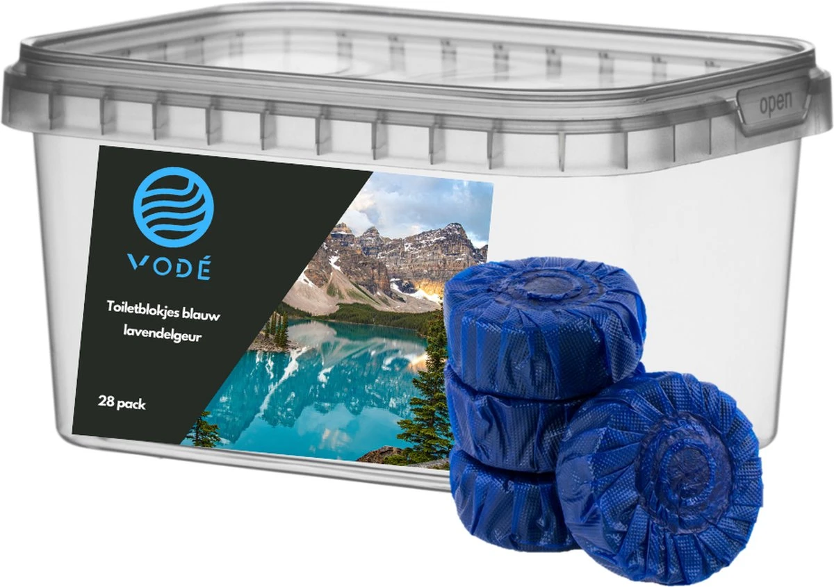 VODÉ Toiletblokjes inbouwreservoir 28 stuks - Voordeelverpakking – WC Blokjes – Stortbakblokjes – Geschikt voor Geberit | Grohe - Lavendel geur VODÉ Toiletblokjes Inbouwreservoir 28 Stuks - Voordeelverpakking – WC Blokjes – Stortbakblokjes – Geschikt Voor Geberit | Grohe - Lavendel Geur -bol winkel 1200x845 2