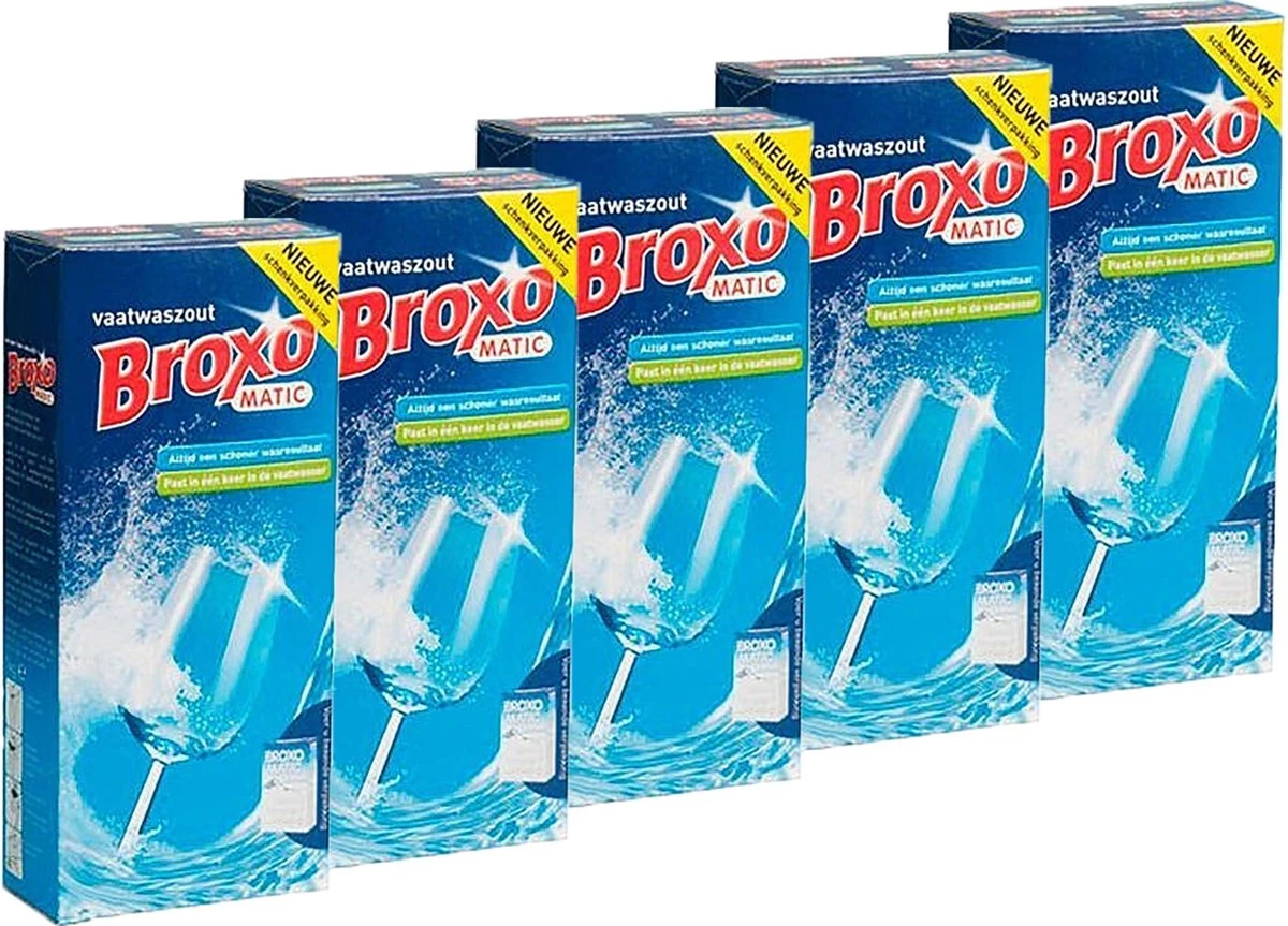 Broxo Matic Vaatwaszout 5 x 1kg | Korrels | Voorkomt Kalkafzetting | Vaatwasser zout | Promo Verpakking Broxo Matic Vaatwaszout 5 X 1kg | Korrels | Voorkomt Kalkafzetting | Vaatwasser Zout | Promo Verpakking -bol winkel 1200x863 3