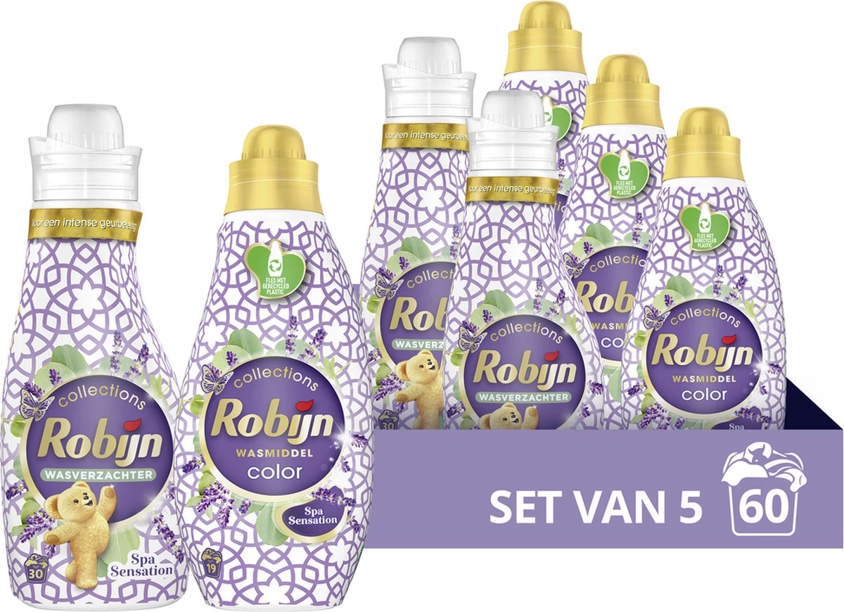 Robijn Perfect Match Spa Sensation Wasmiddel en Wasverzachter Pakket - 5 stuks - Voordeelverpaking Robijn Perfect Match Spa Sensation Wasmiddel En Wasverzachter Pakket - 5 Stuks - Voordeelverpaking -bol winkel