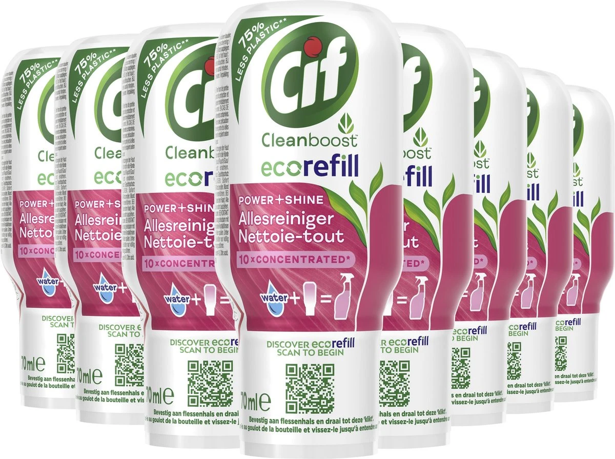 Cif CleanBoost Power & Shine Allesreiniger Ecorefill Capsules - 10 x 70 ml - Voordeelverpakking Cif CleanBoost Power & Shine Allesreiniger Ecorefill Capsules - 10 X 70 Ml - Voordeelverpakking -bol winkel 1200x895 1