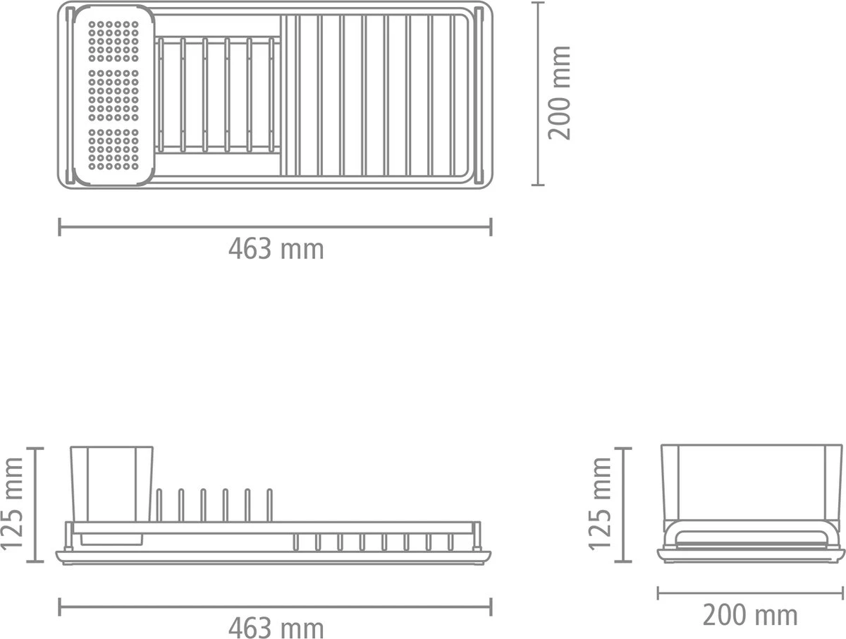 Brabantia SinkSide Afdruiprek Compact - Dark Grey Brabantia SinkSide Afdruiprek Compact - Dark Grey -bol winkel
