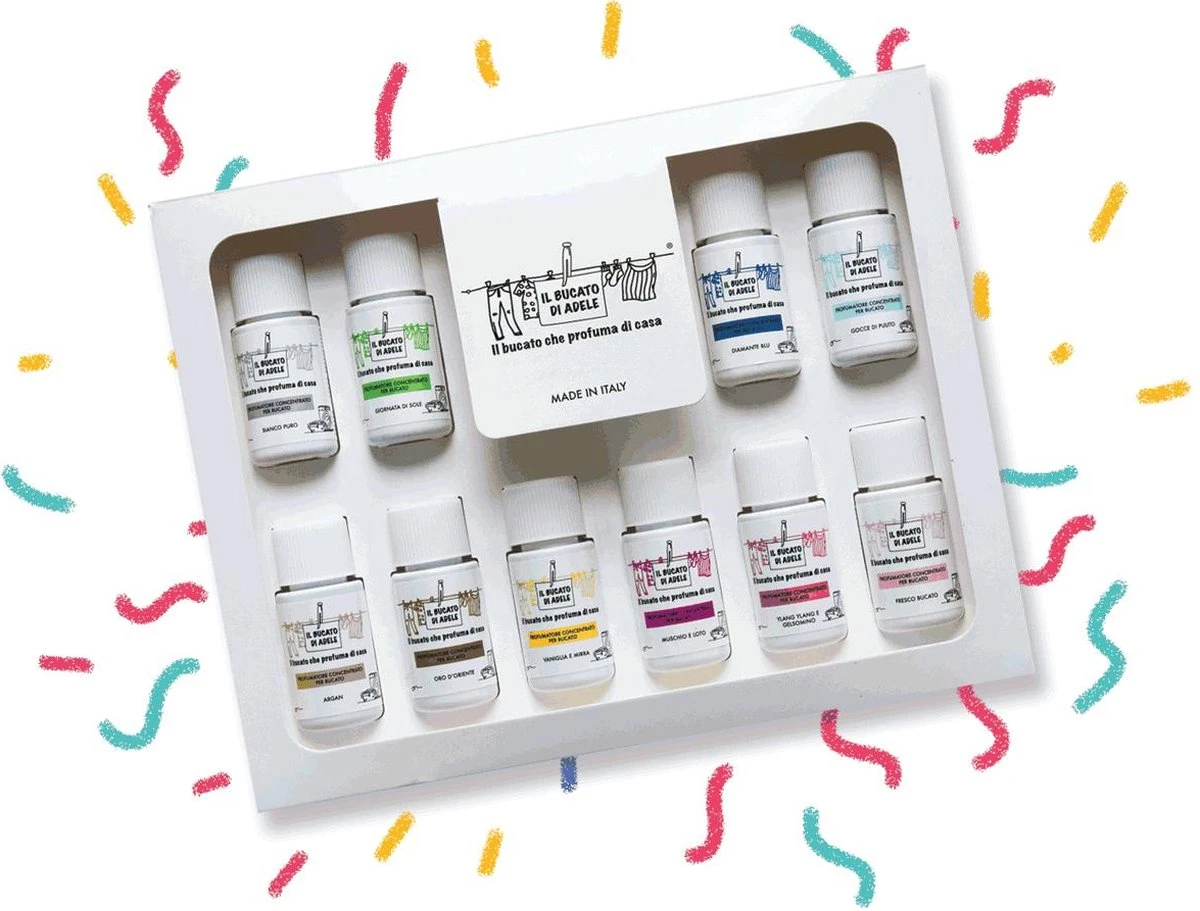 Wasparfum luxe giftbox/proefpakket 10x20ml Wasparfum Luxe Giftbox/proefpakket 10x20ml -bol winkel