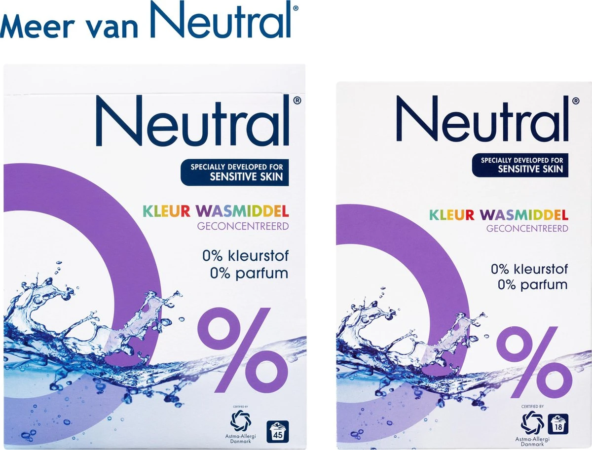 Neutral 0% Kleur Parfumvrij Waspoeder - 18 wasbeurten - 1,188 kg - Wasmiddel Neutral 0% Kleur Parfumvrij Waspoeder - 18 Wasbeurten - 1,188 Kg - Wasmiddel -bol winkel