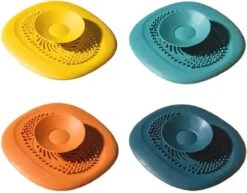 Luxe Doucheputje Afvoer Plug Zeef Stopper Stop - Universele Haarfilter Haarvanger Gootsteenstop Afvoerstop Onderdeel Afvoerputje Stopper Putje Rooster Voor Wastafel Gootsteen Spoelbak Bad Douchebak Keuken Wasbak Badkuip Aanrecht - Siliconen - Geel -bol winkel 1200x938