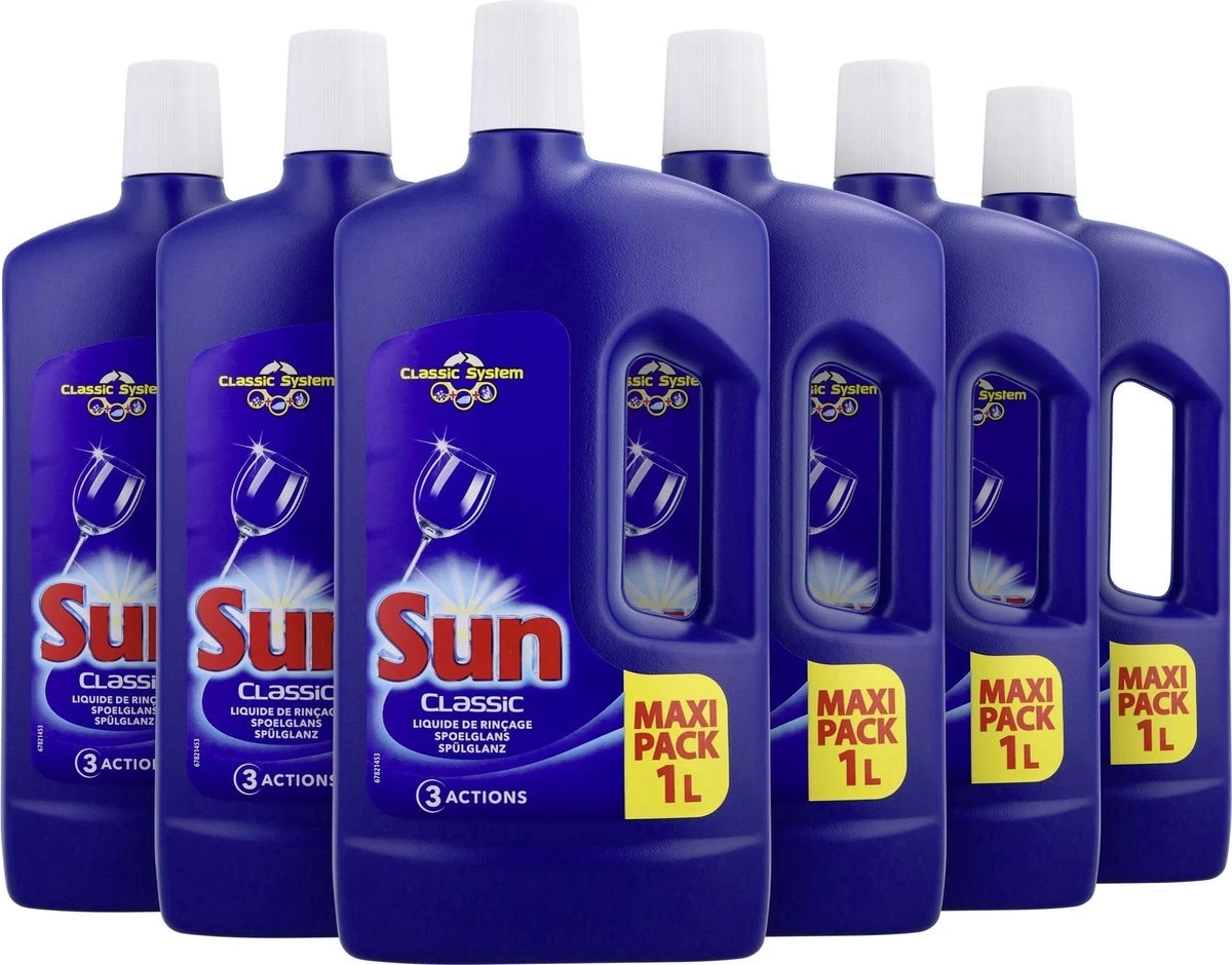 Sun Vaatwas Spoelglans - 6 x 1 L - Voordeelverpakking SUN® Sun Vaatwas Spoelglans - 6 X 1 L - Voordeelverpakking -bol winkel