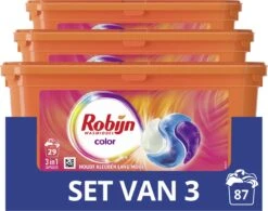 Robijn Color 3 In 1 Wascapsules - 3 X 29 Wasbeurten - Halfjaarbox 3 Robijn Color 3 In 1 Wascapsules - 3 X 29 Wasbeurten - Halfjaarbox -bol winkel 1200x948