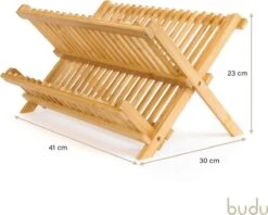 Budu Afdruiprek - Afdruiprekje Van Bamboe Hout - Afdruiprek Voor Afwas - Vaatwasrek - Keukenrek - Inklapbaar - Opvouwbaar - 4 Budu Afdruiprek - Afdruiprekje Van Bamboe Hout - Afdruiprek Voor Afwas - Vaatwasrek - Keukenrek - Inklapbaar - Opvouwbaar - -bol winkel 1200x963 3