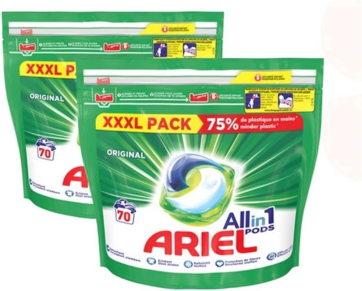 2x Ariel Wasmiddel 3in1 Pods Original 70 Stuks 2x Ariel Wasmiddel 3in1 Pods Original 70 Stuks -bol winkel