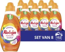 Robijn Klein & Krachtig Color Vloeibaar Wasmiddel - 152 Wasbeurten - Voordeelverpakking
