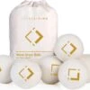 LuxerLiving Wasbol Set Van 6 - Droogt Tot 30% Sneller - Wasverzachter - Droger Ballen - Dryer Balls - Ecologisch - 100% Wol