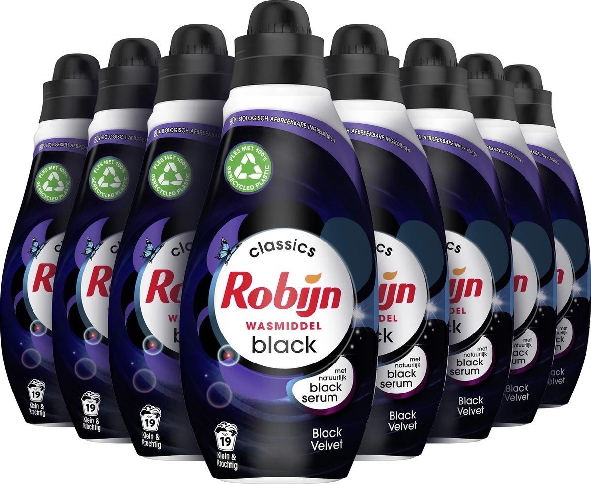 Robijn Klein & Krachtig Classics Black Velvet Vloeibaar Wasmiddel - 8 x 19 wasbeurten - Voordeelverpakking Robijn Klein & Krachtig Classics Black Velvet Vloeibaar Wasmiddel - 8 X 19 Wasbeurten - Voordeelverpakking -bol winkel 1200x984 2
