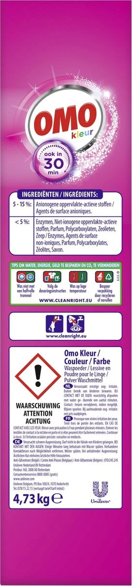 Omo Kleur XXL Waspoeder voor de gekleurde was - 80 wasbeurten Omo Kleur XXL Waspoeder Voor De Gekleurde Was - 80 Wasbeurten -bol winkel 272x1200 1