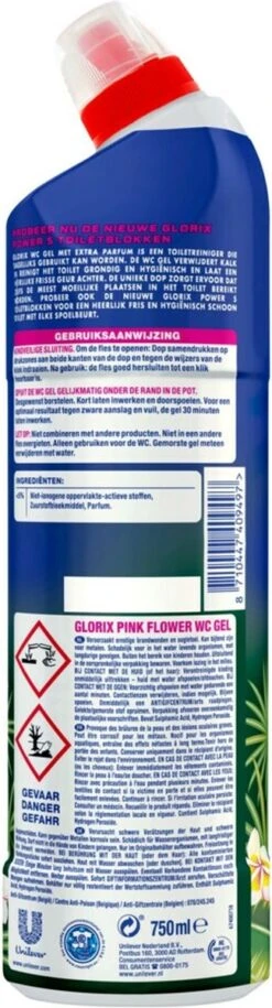 Glorix WC Powergel Toiletreiniger Pink Flower - 6 X 750 Ml - Voordeelverpakking -bol winkel 324x1200