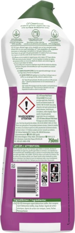 Cif CleanBoost Cream Pink Schuurmiddel - 8 X 750 Ml - Voordeelverpakking 5 Cif CleanBoost Cream Pink Schuurmiddel - 8 X 750 Ml - Voordeelverpakking -bol winkel 389x1200
