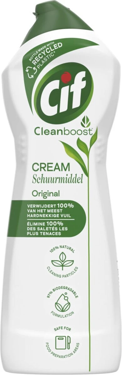 Cif CleanBoost Cream Original Schuurmiddel - 8 x 750 ml - Voordeelverpakking Cif CleanBoost Cream Original Schuurmiddel - 8 X 750 Ml - Voordeelverpakking -bol winkel 390x1200 5